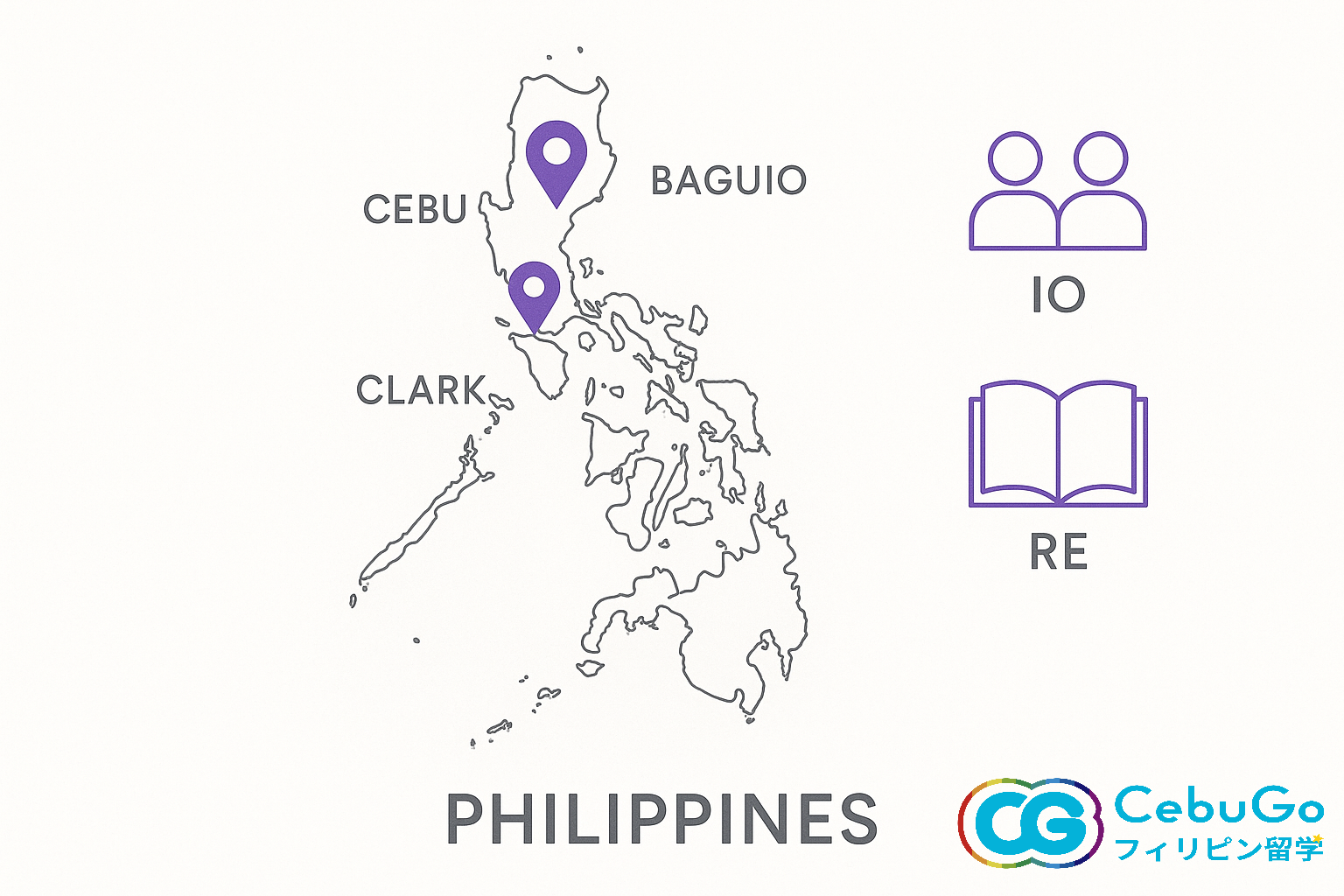 セブ島／バギオ／クラークの位置と特徴を一目で