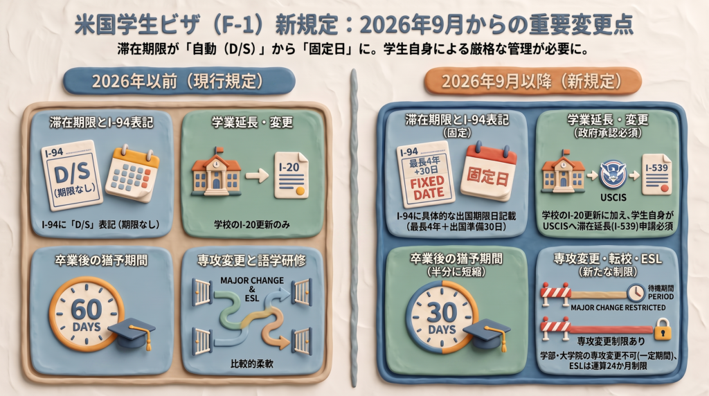 米国学生ビザ2026年新規定の概要