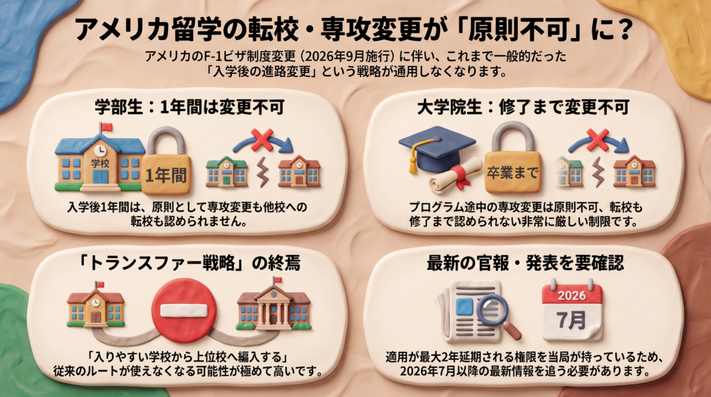 アメリカ留学ビザ変更の解説