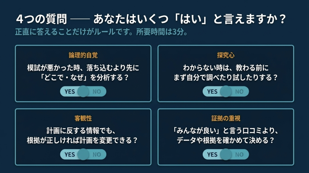 フィリピン留学に向いている人がわかる4つの質問セルフチェック