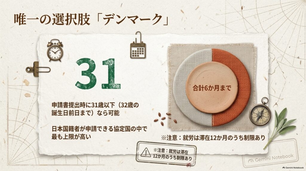 31歳でも申請できるデンマークのワーホリ条件